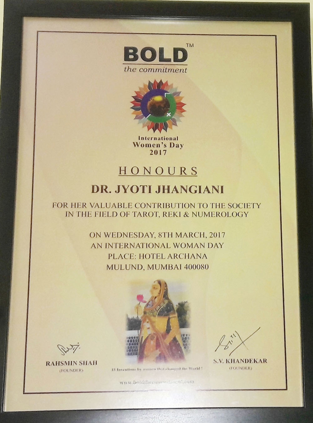 BOLD International Womens Day Award